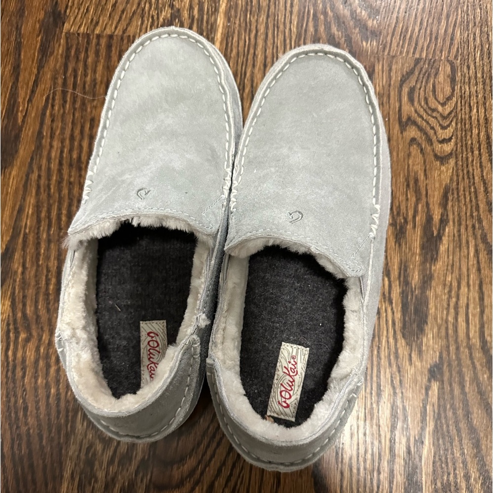 Olukai grey slippers (loafers) size 8